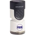 Cosco ACCUSTAMP¬Æ Pre-Inked Round Stamp with Microban, PAID, 5/8" dia, Blue 35659
